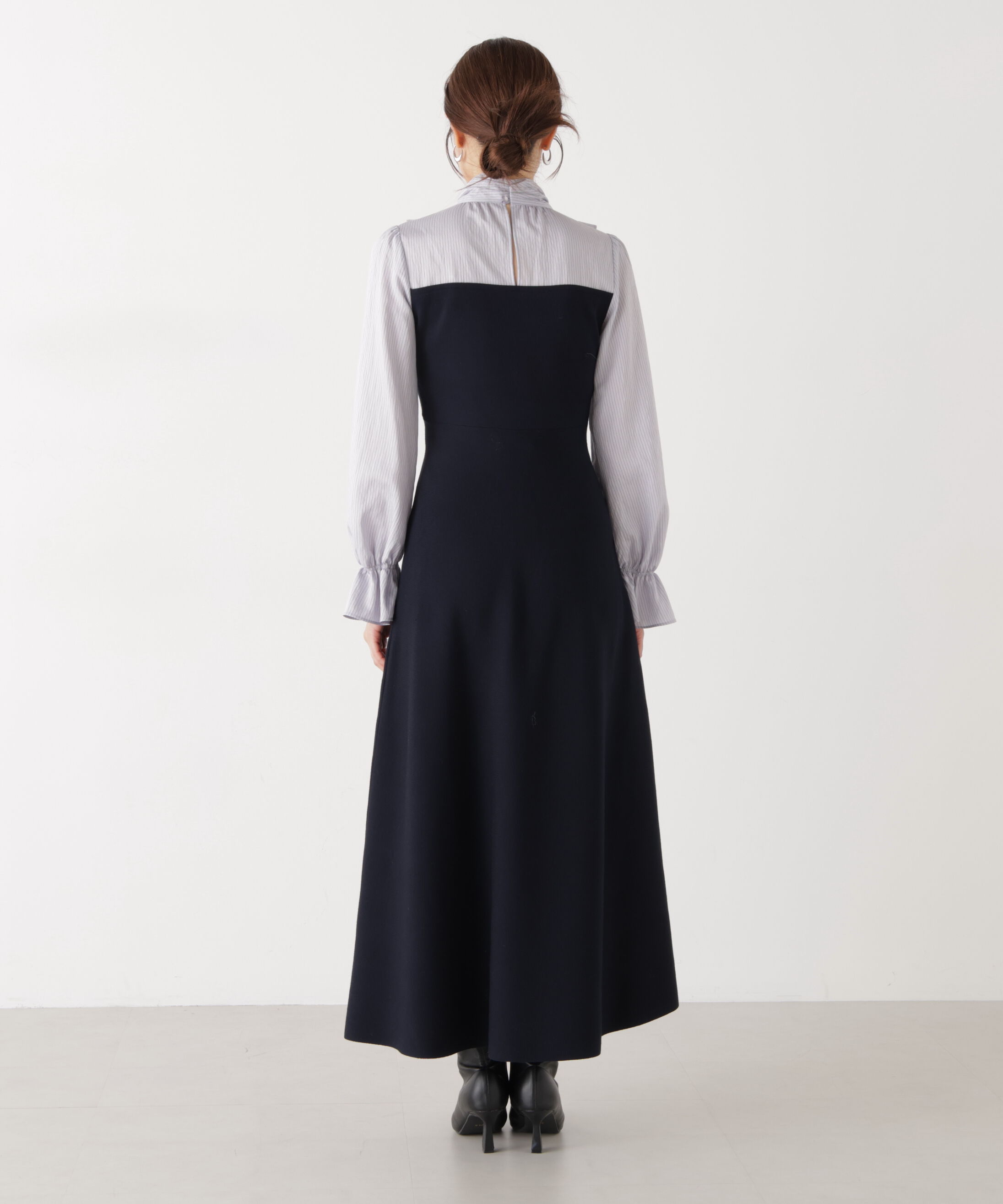 PROPORTION BODY DRESSING「《EDIT COLOGNE》ラッフルタイドッキングワンピース　26SS」|ワンピース|