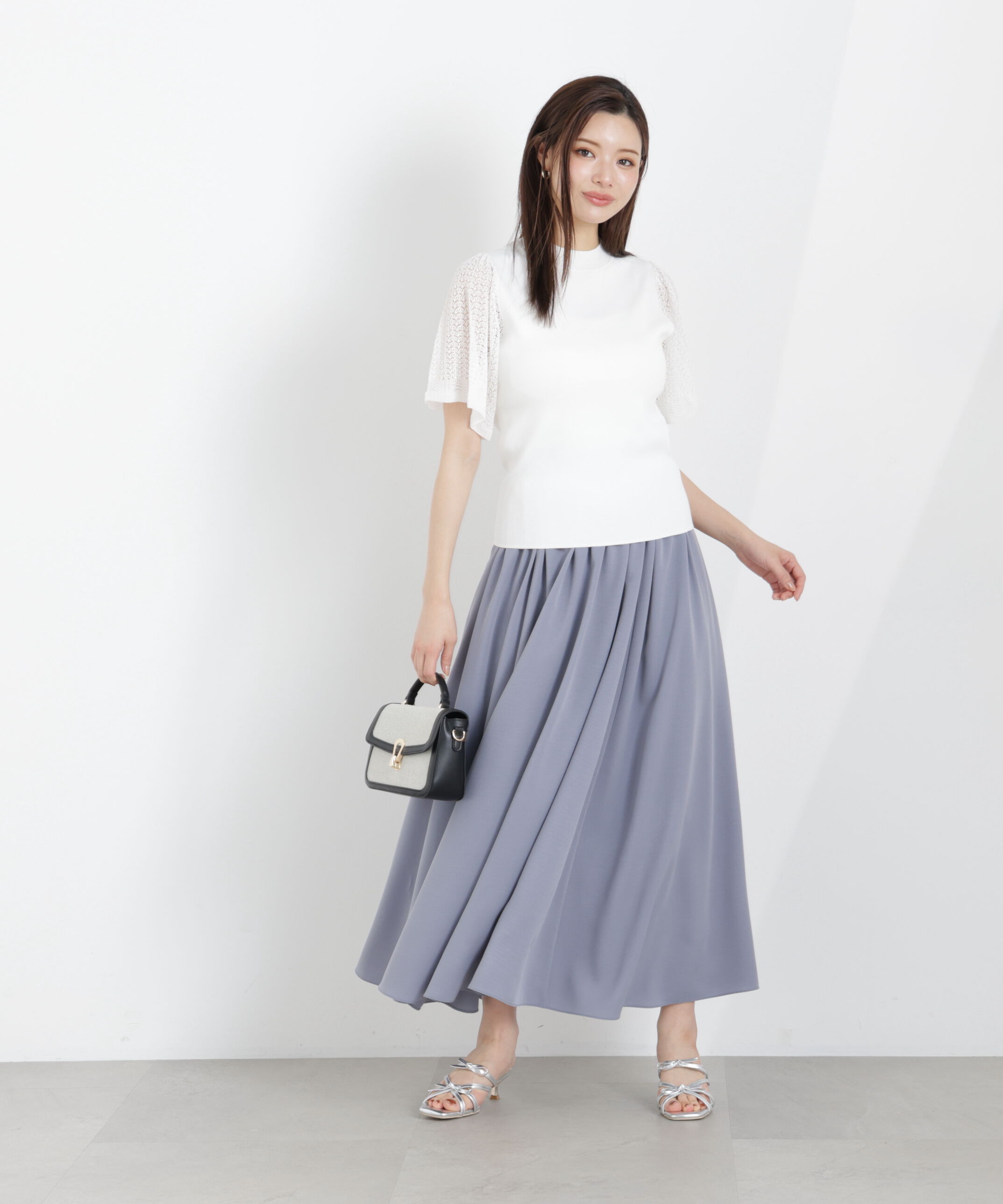 PROPORTION BODY DRESSING「ゴムシャーリングギャザースカート　26SS」|スカート|ブルー