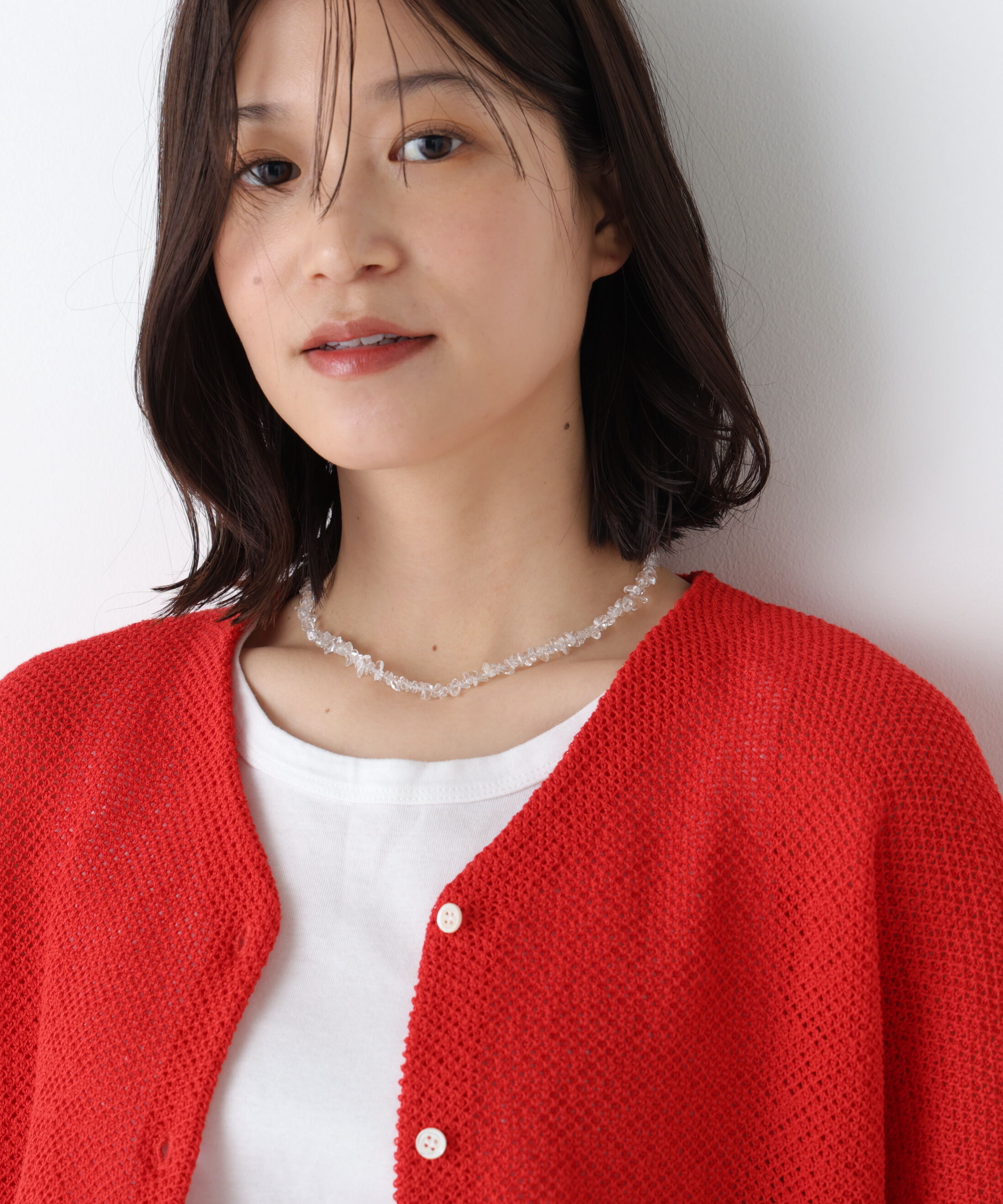  「◆サザレ石ネックレス」|ネックレス|クリスタル