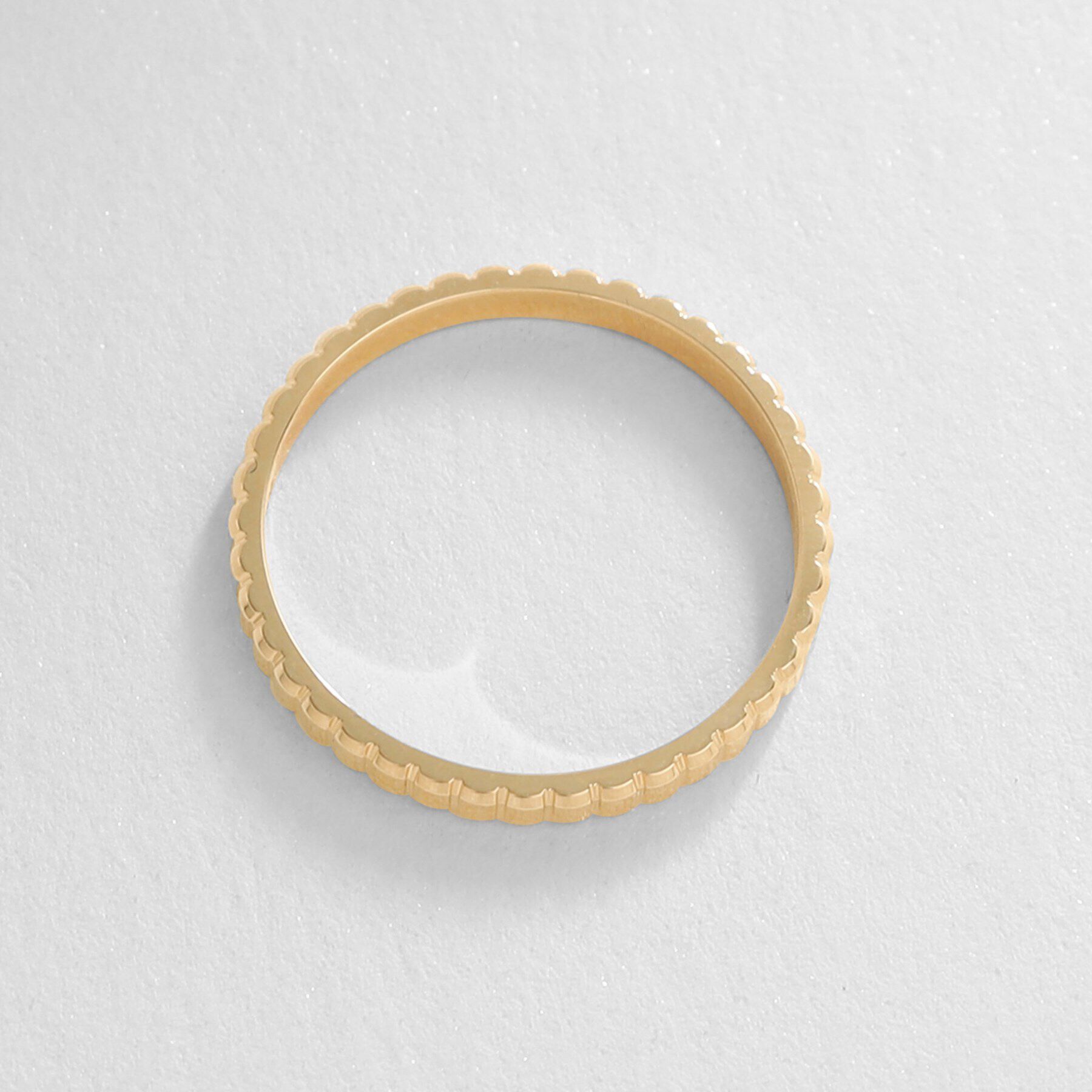 COCOSHNIK「K10ガドルーンカット リング細」|リング|