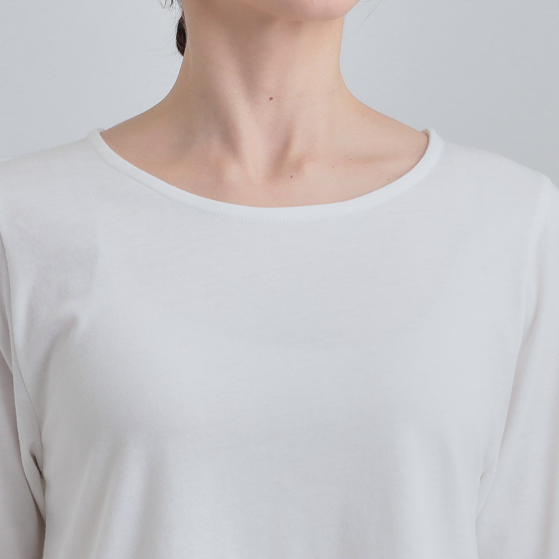 SHOO･LA･RUE「【2点セット/S-LL】時短で決まる もちもちハイネックニット+裾シャツインナー」|ニット・セーター|