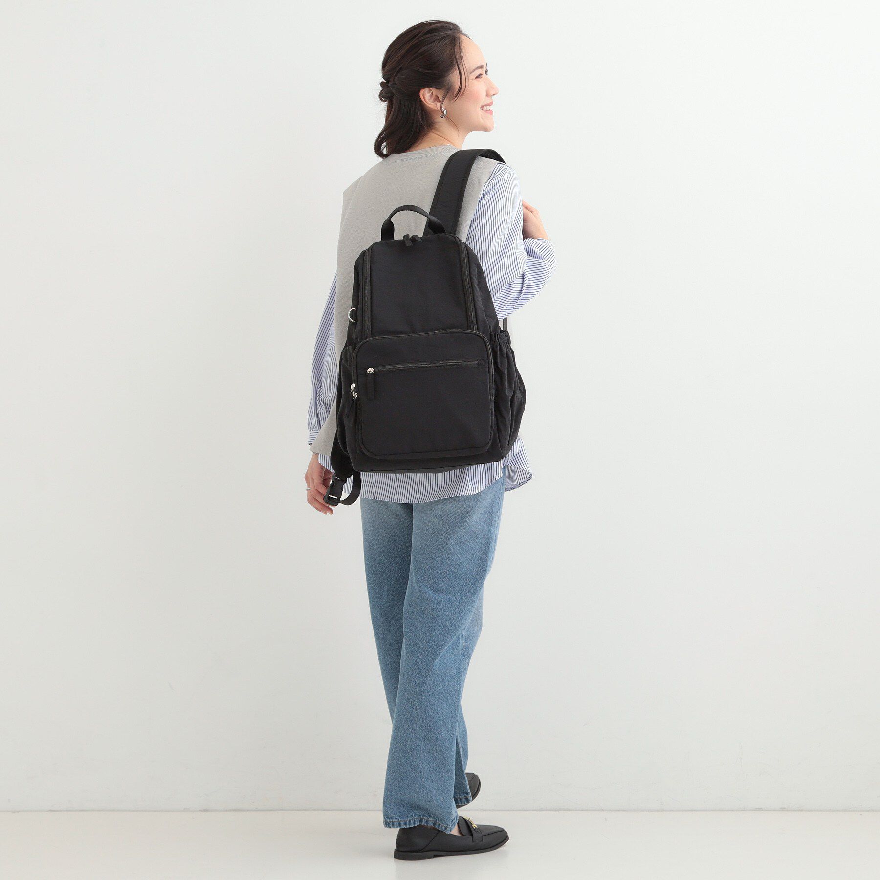 SHOO･LA･RUE「【撥水/A4サイズ可】他ポケットでらくらく整理整頓 13ポケットバックパック」|リュック|