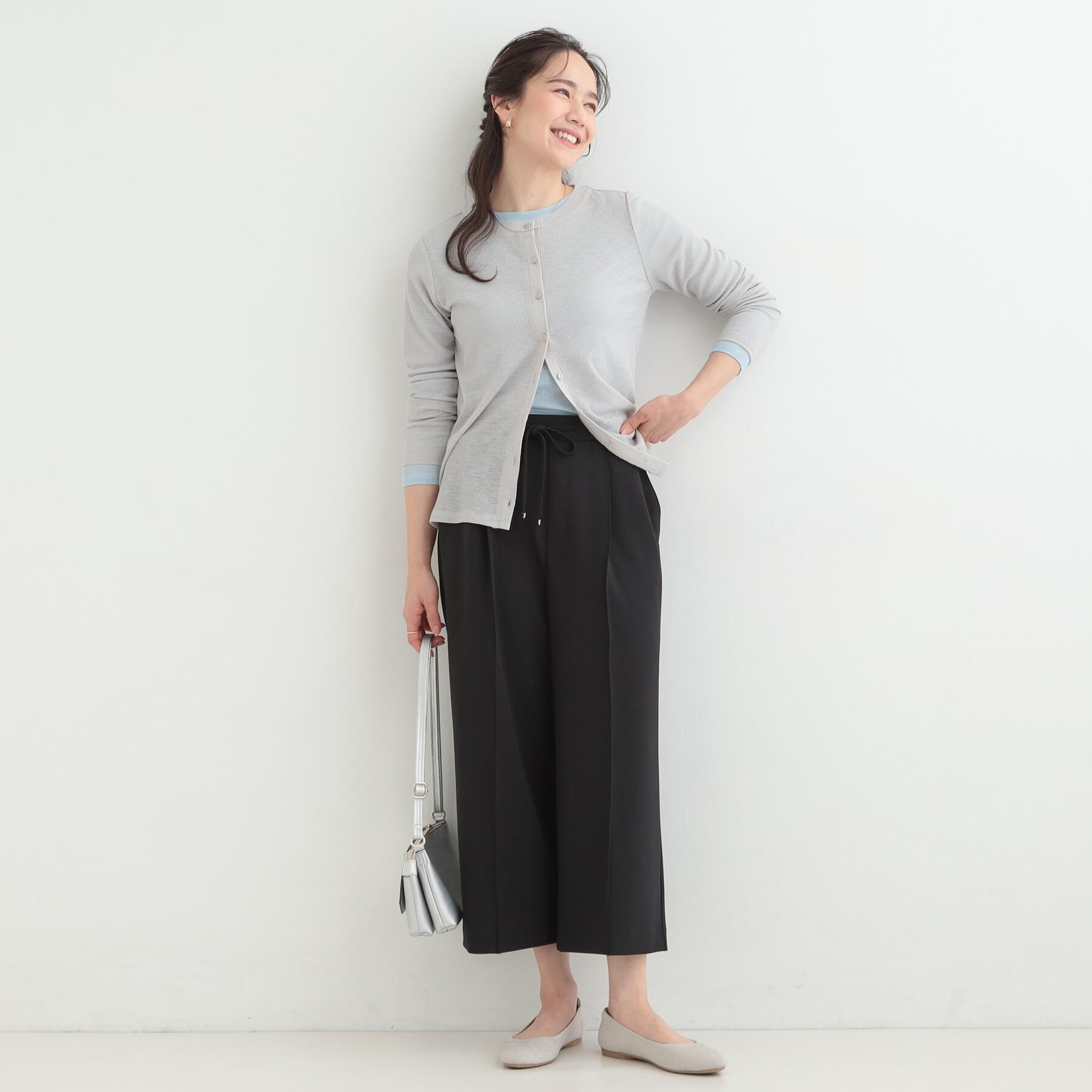 SHOO･LA･RUE「【高レビュー/S-LL/着丈選べる/洗濯後しわになりにくい】スマートに見えるイージーワイドパンツ」|その他|