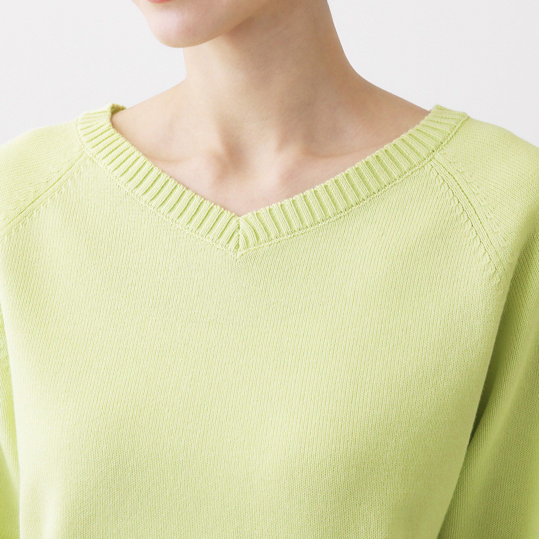 Dessin「【洗える】コットンVネックニット」|ニット・セーター|