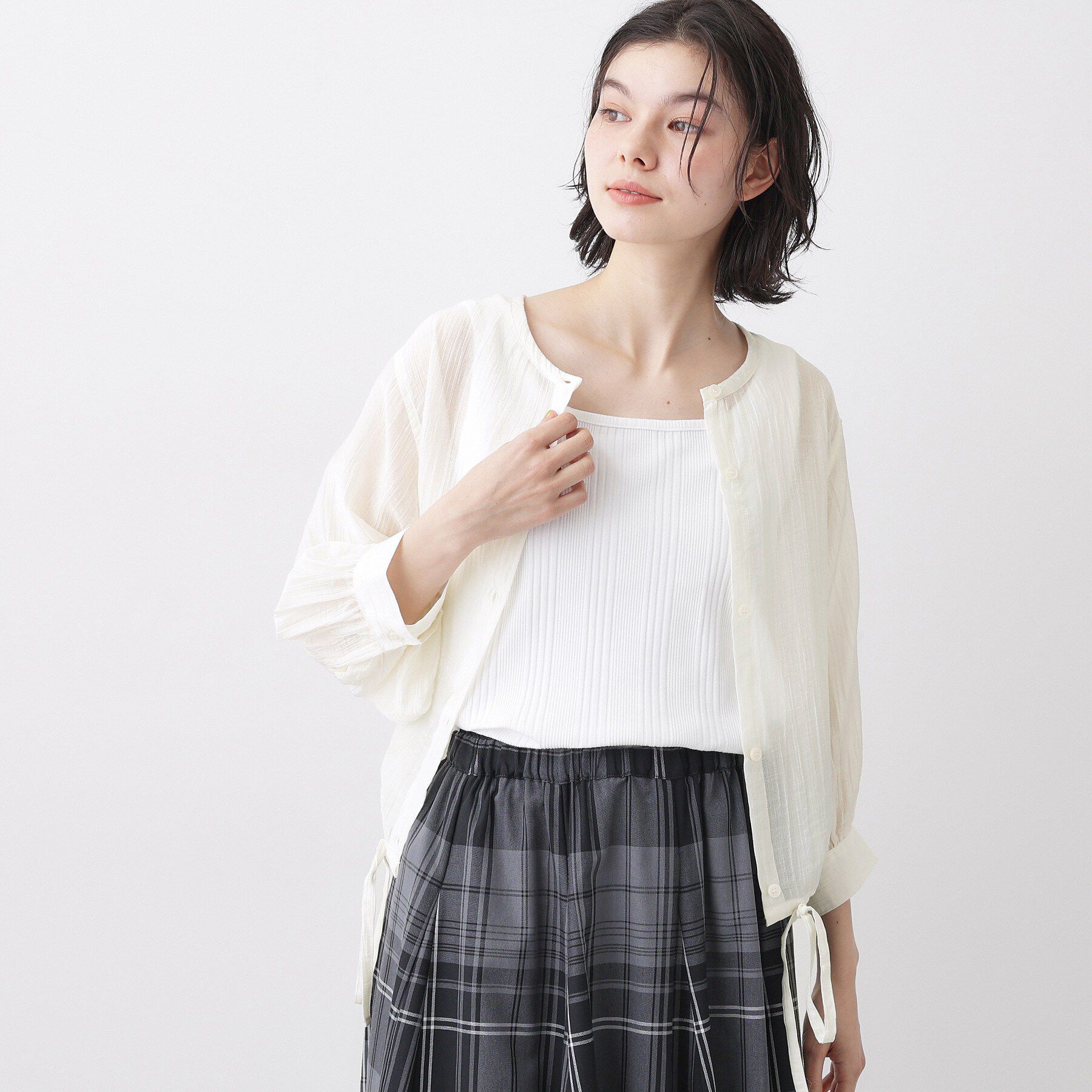 Dessin「【洗える】シアードロストブラウス」|シャツ・ブラウス|