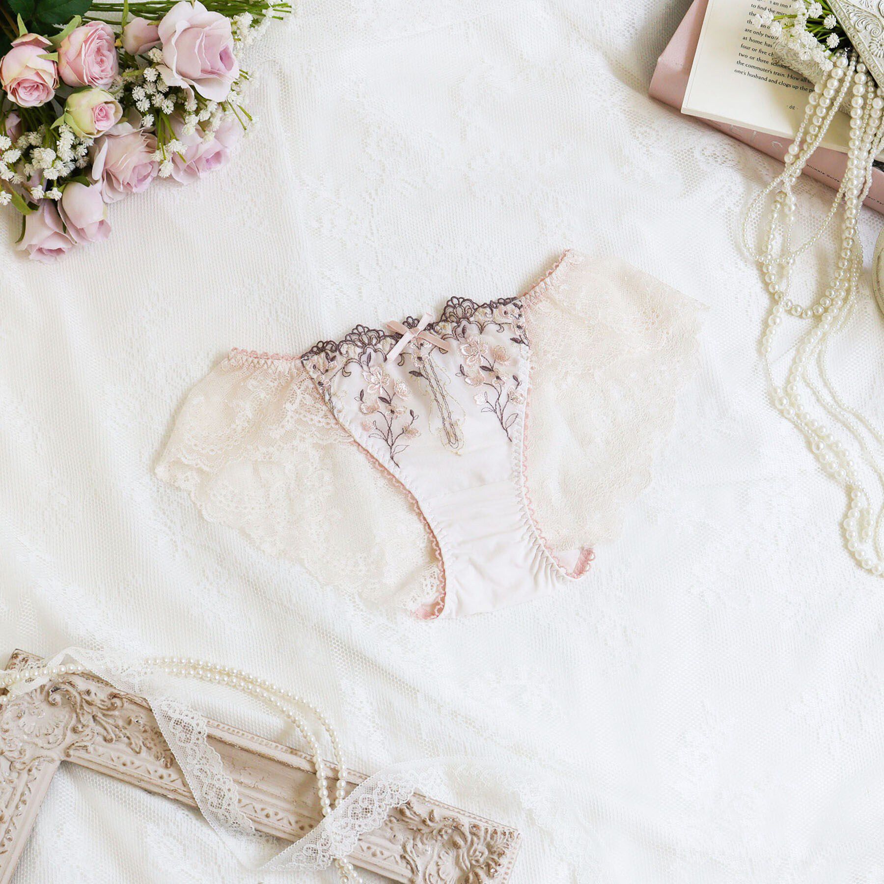 Risa Magli「カイリー レースショーツ」|インナー|ピンク(071)