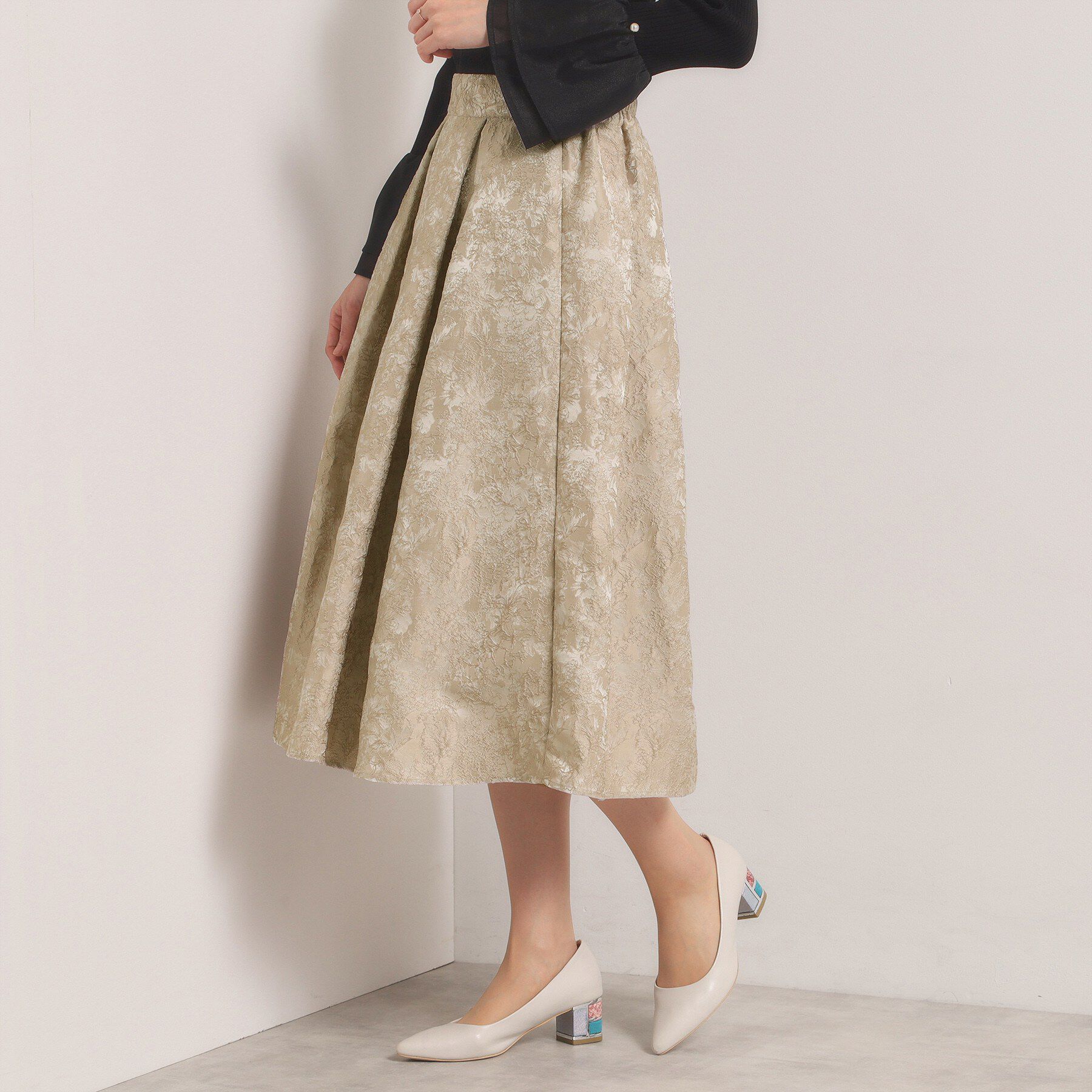 ITS&rsquo;DEMO「【入卒／手洗い可】ジャカードタックスカート」|スカート|