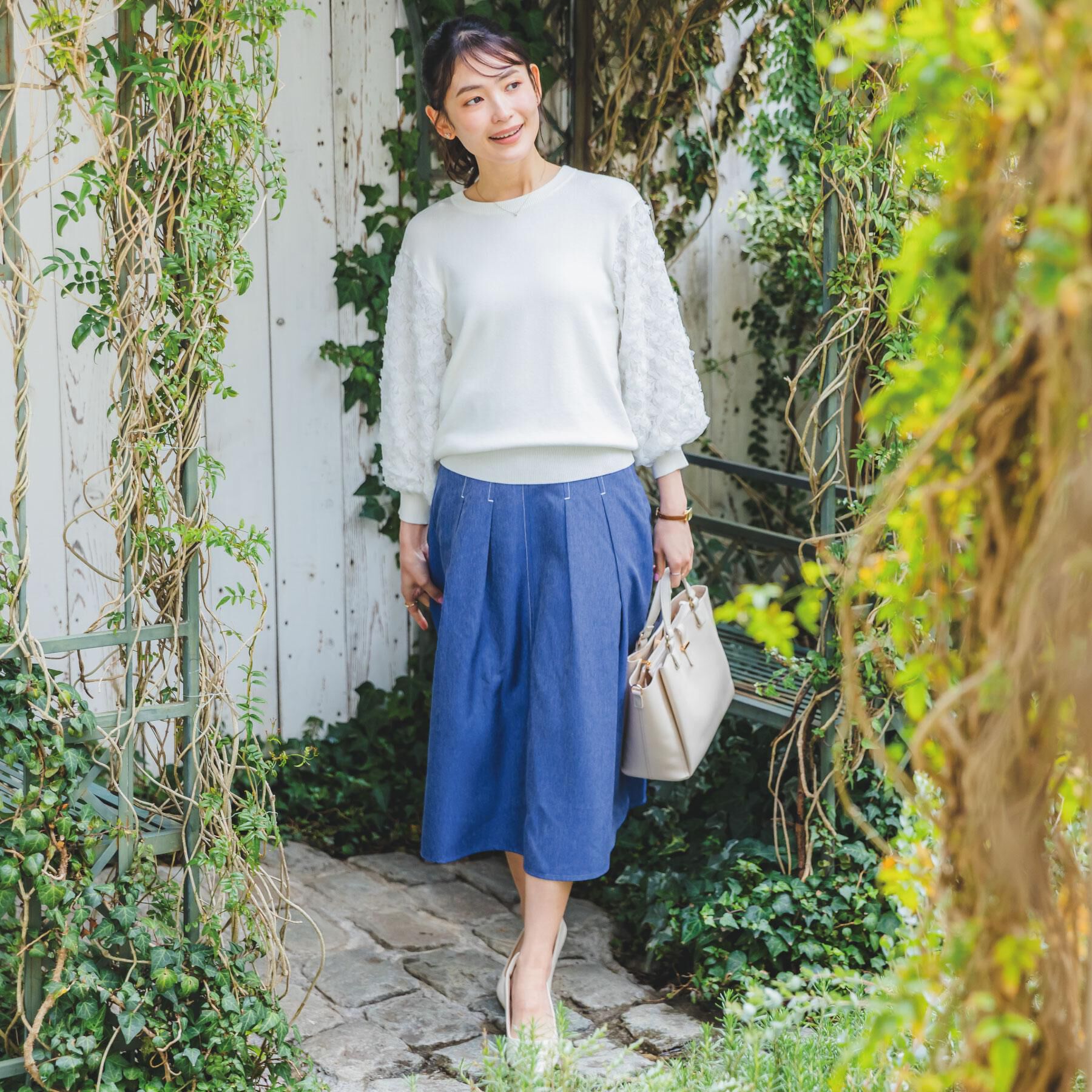 ITS&rsquo;DEMO「【洗濯機OK】デニム風スカート」|スカート|