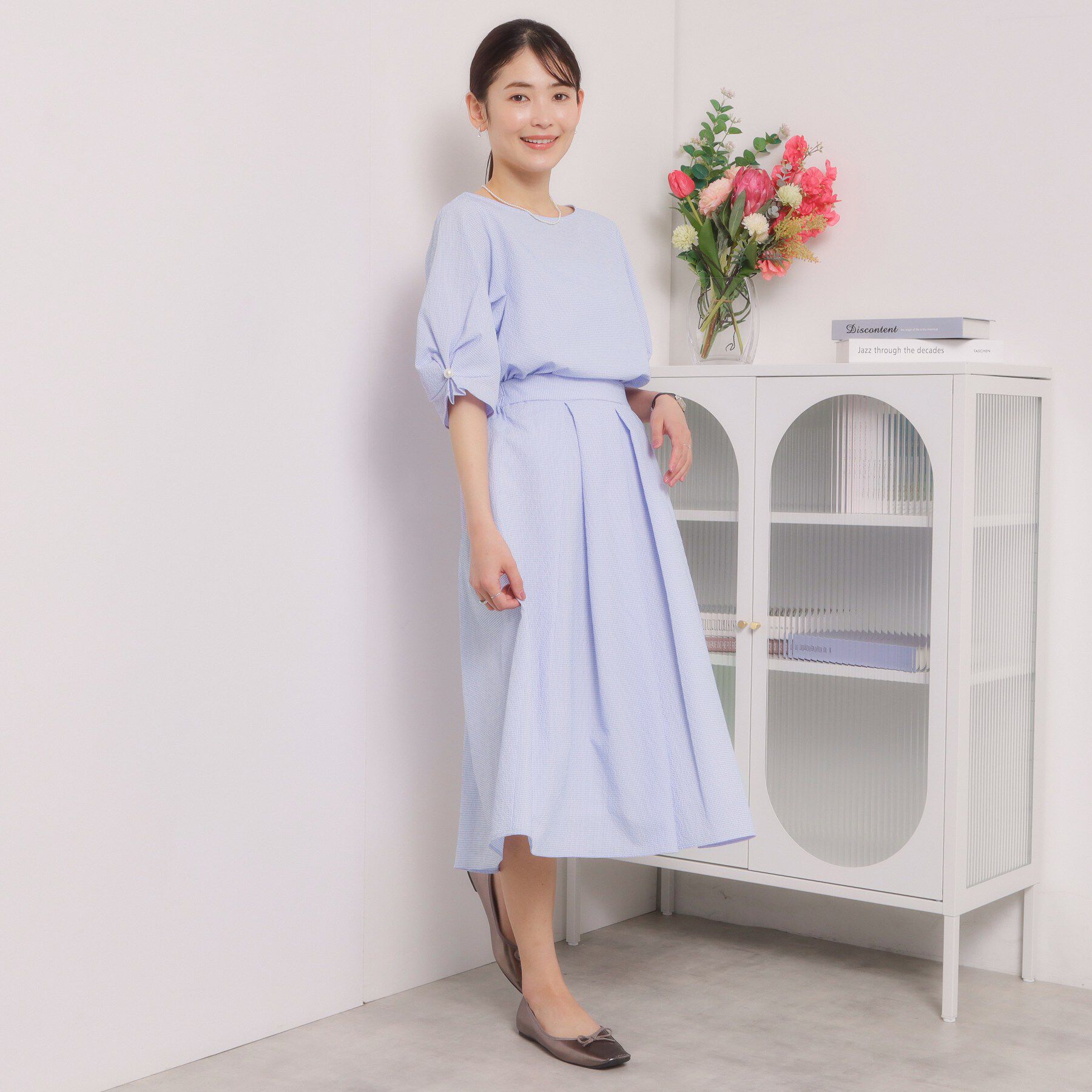 ITS&rsquo;DEMO「【手洗い可／セットアップ可】サッカースカート」|スカート|