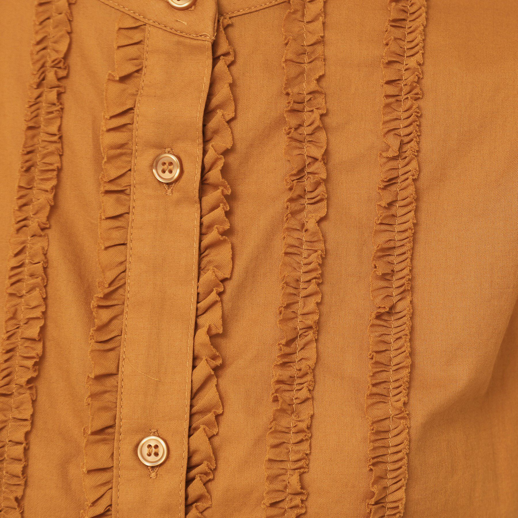 SunaUna「【コンパクトフリル／3色展開】フレンチスリーブブラウス」|シャツ・ブラウス|