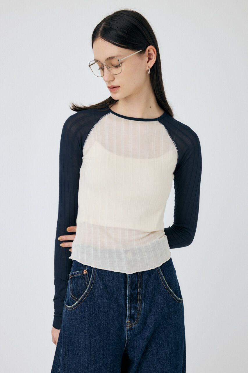 MOUSSY「BROAD RIB ラグラントップス」|Tシャツ・カットソー|