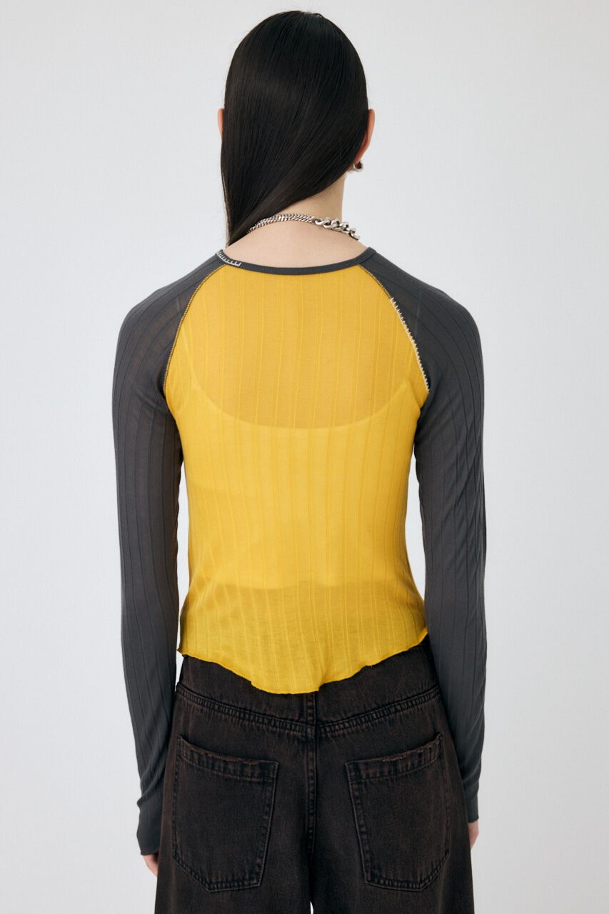 MOUSSY「BROAD RIB ラグラントップス」|Tシャツ・カットソー|