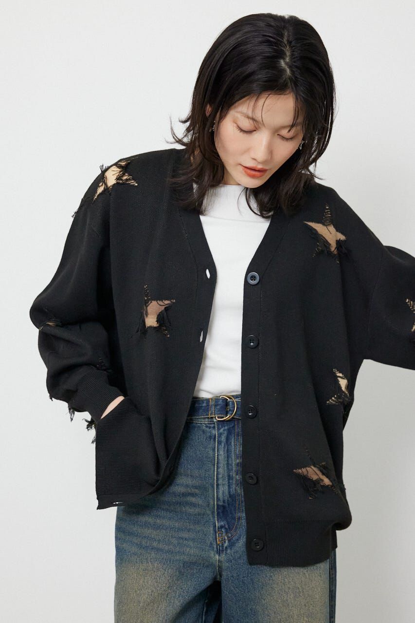 RODEO CROWNS「スター柄ニットカーディガン」|カーディガン|