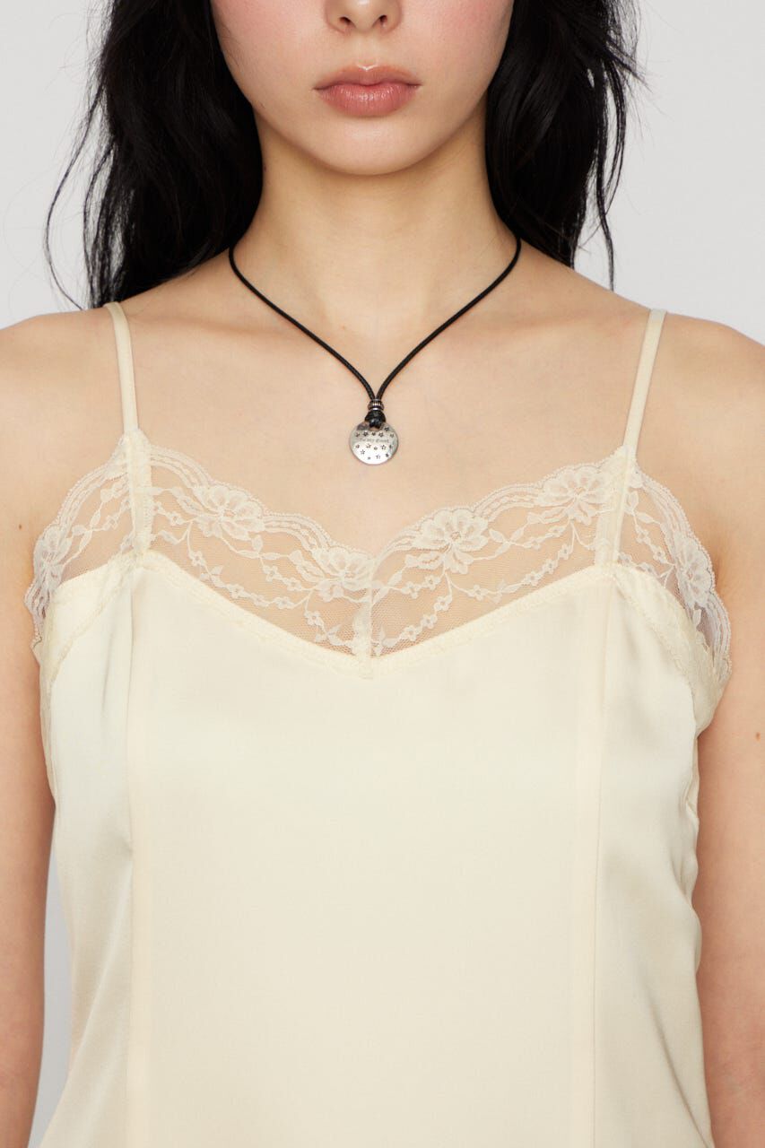 LAGUA GEM「SATIN LACE CAMI ワンピース」|ワンピース|