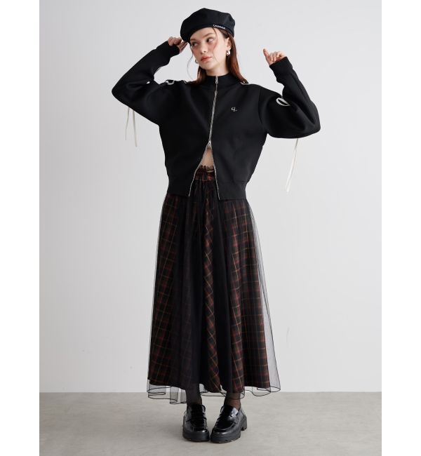 CALNAMUR「TULLE REVERSIBLE PLAID SK/チュールリバーシブルプレイドスカート」|スカート|