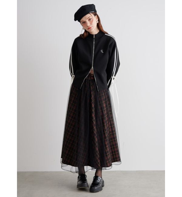CALNAMUR「TULLE REVERSIBLE PLAID SK/チュールリバーシブルプレイドスカート」|スカート|