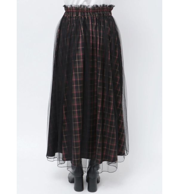 CALNAMUR「TULLE REVERSIBLE PLAID SK/チュールリバーシブルプレイドスカート」|スカート|