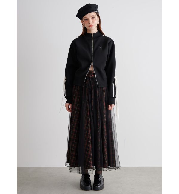 CALNAMUR「TULLE REVERSIBLE PLAID SK/チュールリバーシブルプレイドスカート」|スカート|