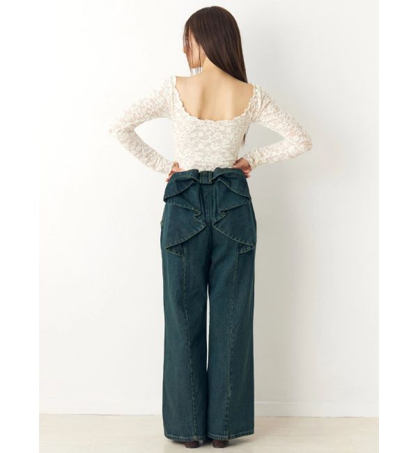 CALNAMUR「ピーチレースパットイントップス」|Tシャツ・カットソー|