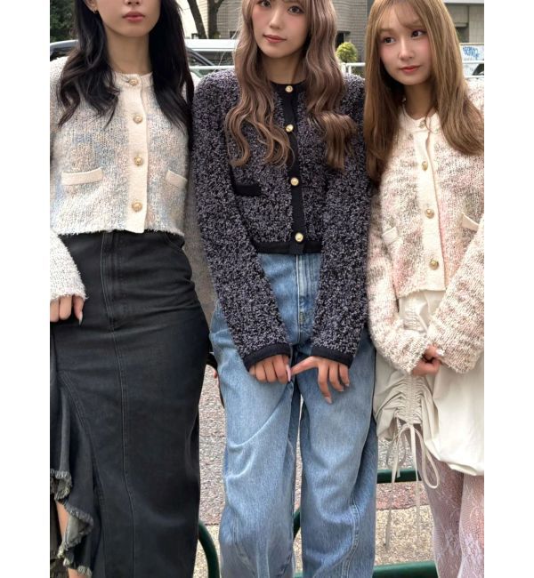 CALNAMUR「ファンシーヤーンクラシカルニットカーディガン」|Tシャツ・カットソー|