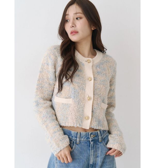 CALNAMUR「ファンシーヤーンクラシカルニットカーディガン」|Tシャツ・カットソー|ミックス