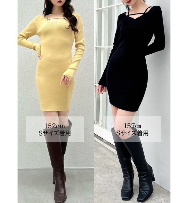 RESEXXY「ナローストラップリブワンピース」|ワンピース|