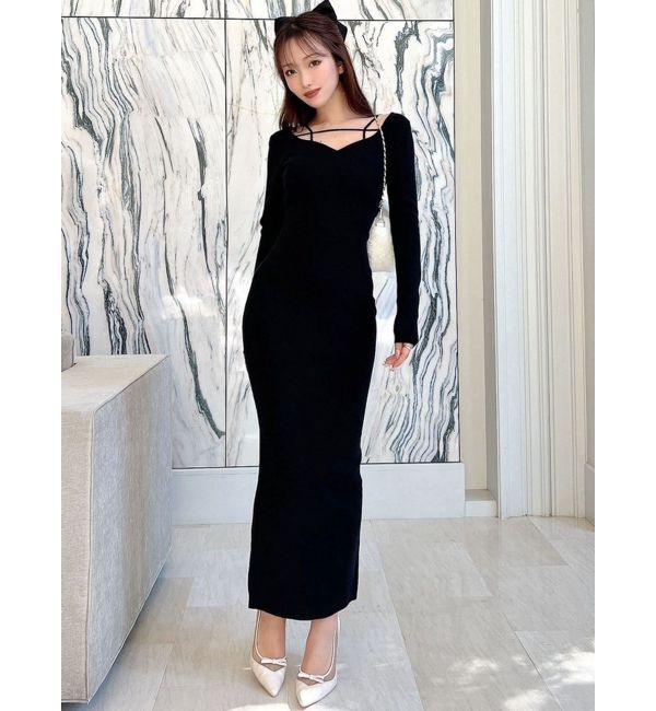 RESEXXY「ナローストラップリブワンピース」|ワンピース|