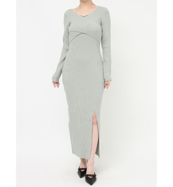 RESEXXY「ダブルクロスニットワンピース」|ワンピース|
