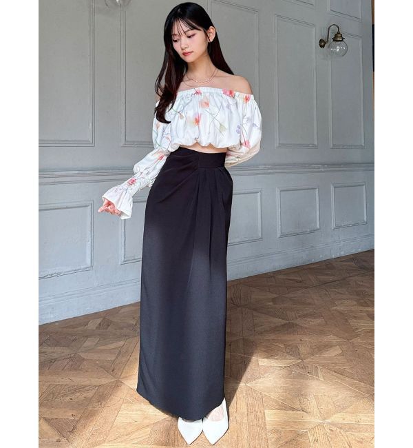 RESEXXY「ドレープデザインペンシルスカート」|スカート|