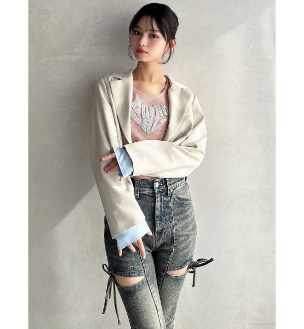 RESEXXY「レイヤードクロップドジャケット」|その他|