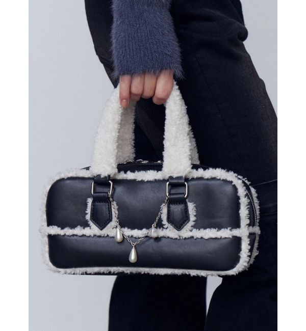 EMODA「クラシックフェイクムートンバッグ」|ハンドバッグ|ブラック