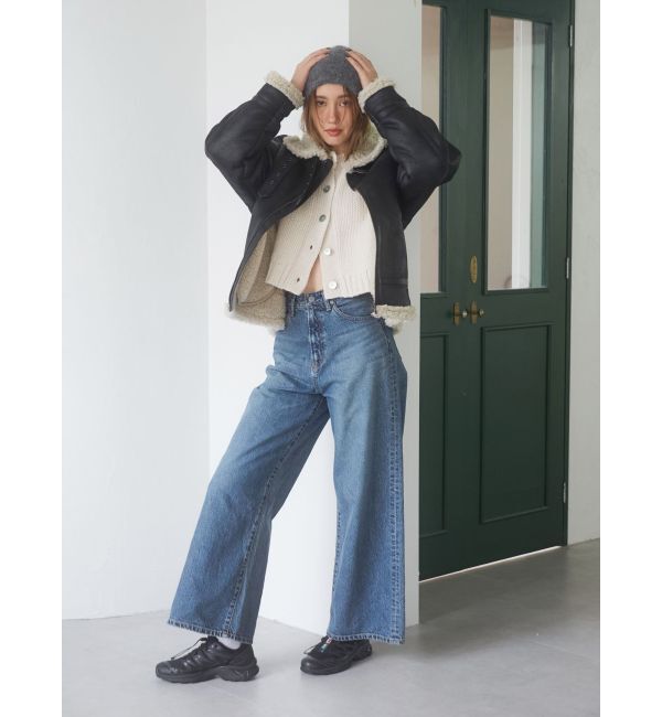 Ungrid「ハイウエストルーズデニム」|デニム|