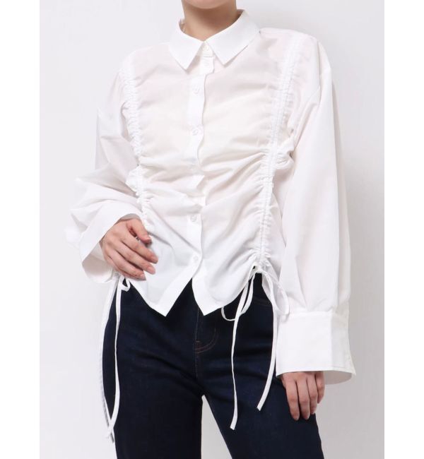 jouetie「フロントギャザーシャツ」|シャツ・ブラウス|オフホワイト