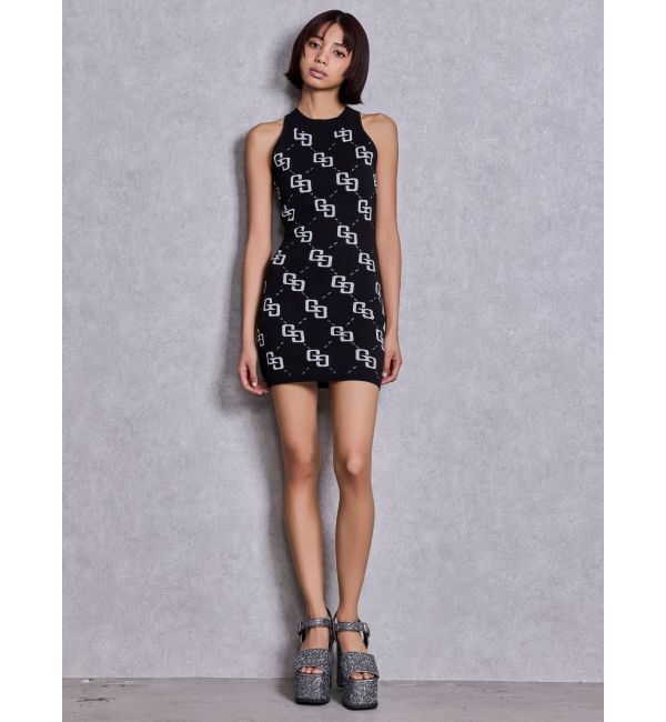 GYDA「GG glitter quiltingアメスリニットワンピース」|ワンピース|