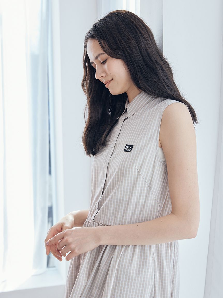 Mila Owen「スリーブレスマキシ丈シャツワンピース」|ワンピース|