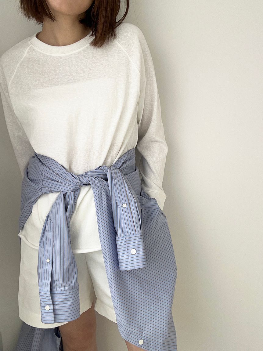 emmi atelier「【ONLINE限定カラーあり】ストライプベーシックシャツ」|シャツ・ブラウス|