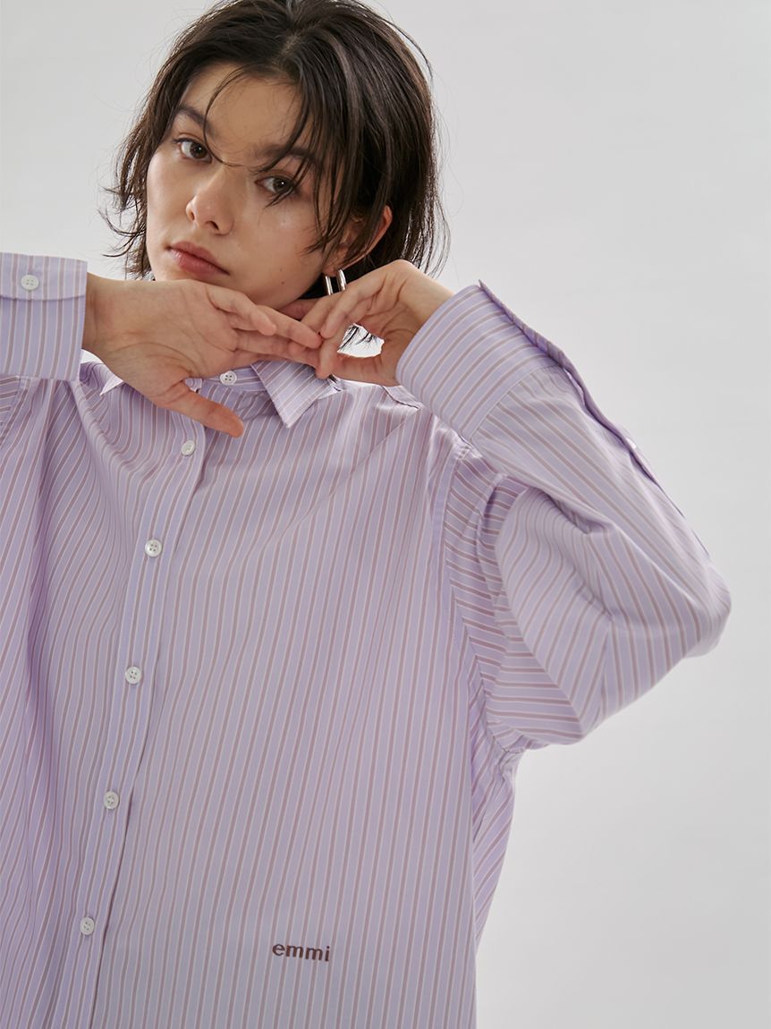 emmi atelier「【ONLINE限定カラーあり】ストライプベーシックシャツ」|シャツ・ブラウス|PNK