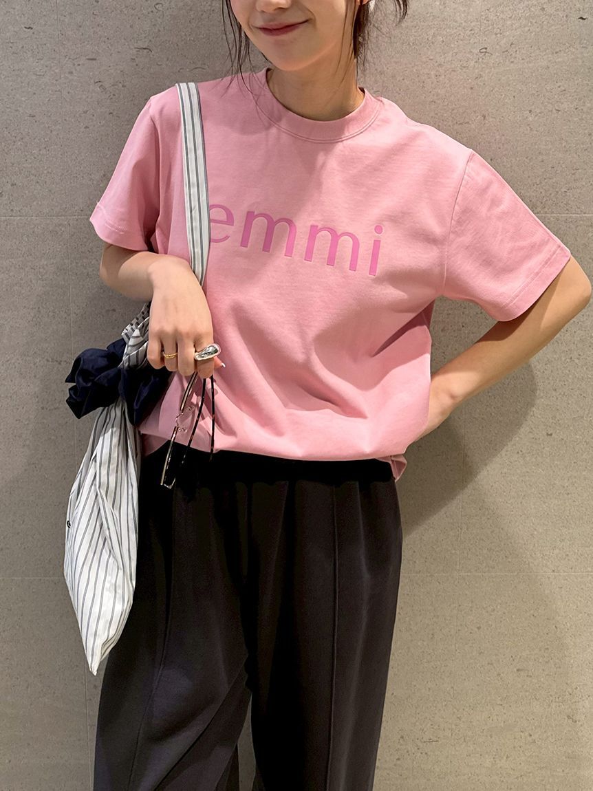 emmi atelier「【ONLINE限定カラーあり】eco emmiロゴTシャツ/UVカット」|Tシャツ・カットソー|