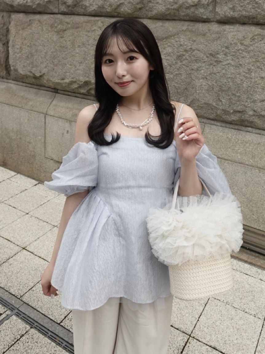 LILY BROWN「3wayペプラムジャガードブラウス」|シャツ・ブラウス|