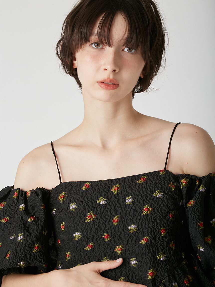 LILY BROWN「3wayペプラムジャガードブラウス」|シャツ・ブラウス|