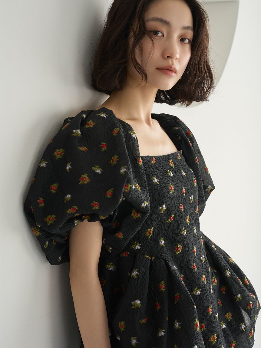 LILY BROWN「3wayペプラムジャガードブラウス」|シャツ・ブラウス|