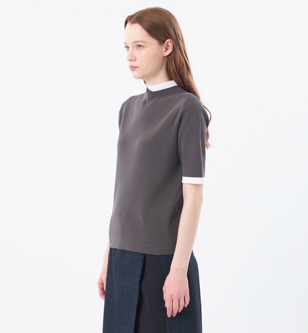 MACKINTOSH PHILOSOPHY「【2025年秋冬モデル】Cleric Collar Knit ハーフスリーブ」|ニット・セーター|