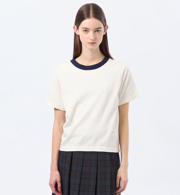 MACKINTOSH PHILOSOPHY「バイカラーファインコットンニット」|ニット・セーター|オフホワイト