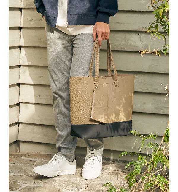 ikka「バイカラーシュリンクトートバッグ」|その他|