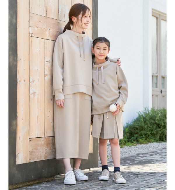 ikka kids「GOKU楽鹿の子ダンボールサイドジッププルオーバー（120~160cm）」|Tシャツ・カットソー|