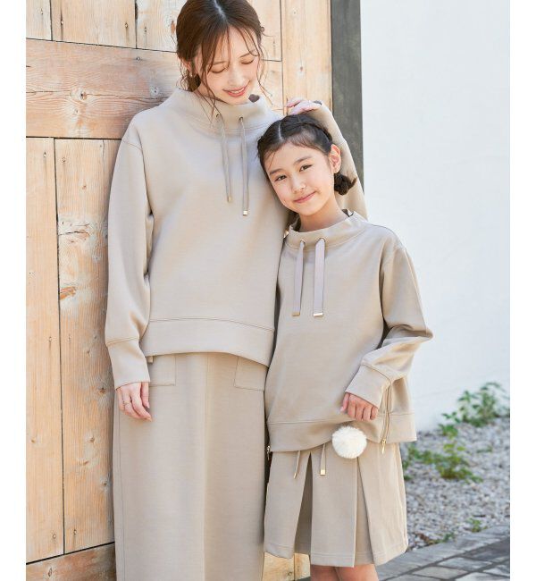 ikka kids「GOKU楽鹿の子ダンボールサイドジッププルオーバー（120~160cm）」|Tシャツ・カットソー|