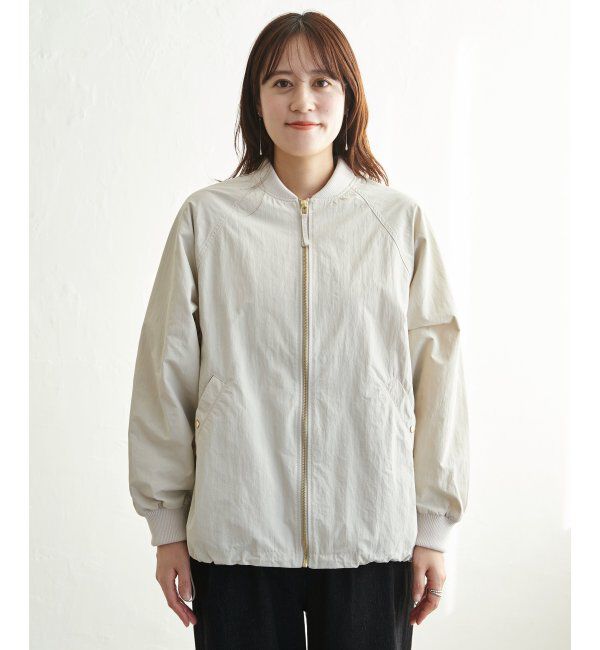 ikka「ミドル丈リブブルゾン」|ブルゾン・スタジャン|