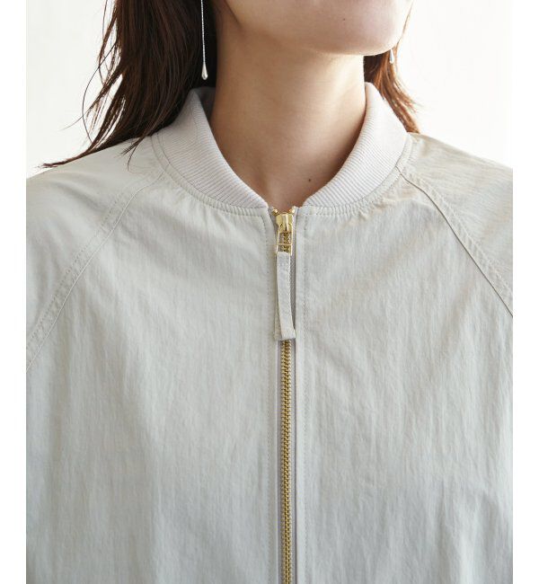 ikka「ミドル丈リブブルゾン」|ブルゾン・スタジャン|