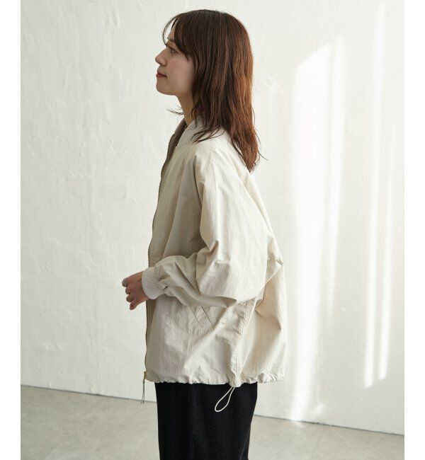 ikka「ミドル丈リブブルゾン」|ブルゾン・スタジャン|