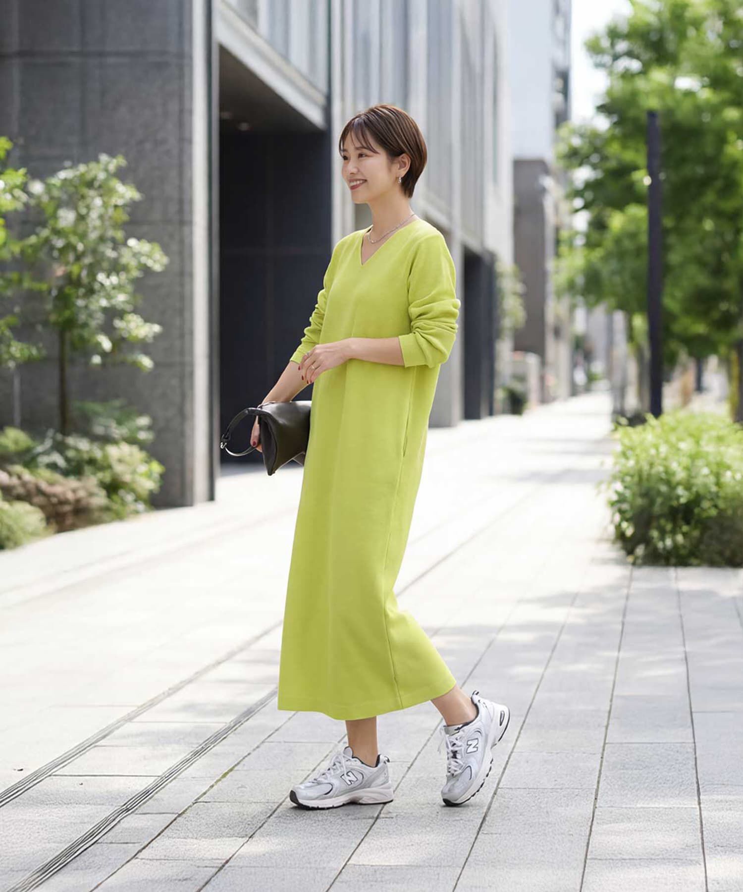 STYLE DELI「サーマル編みVネックワンピース」|ワンピース|